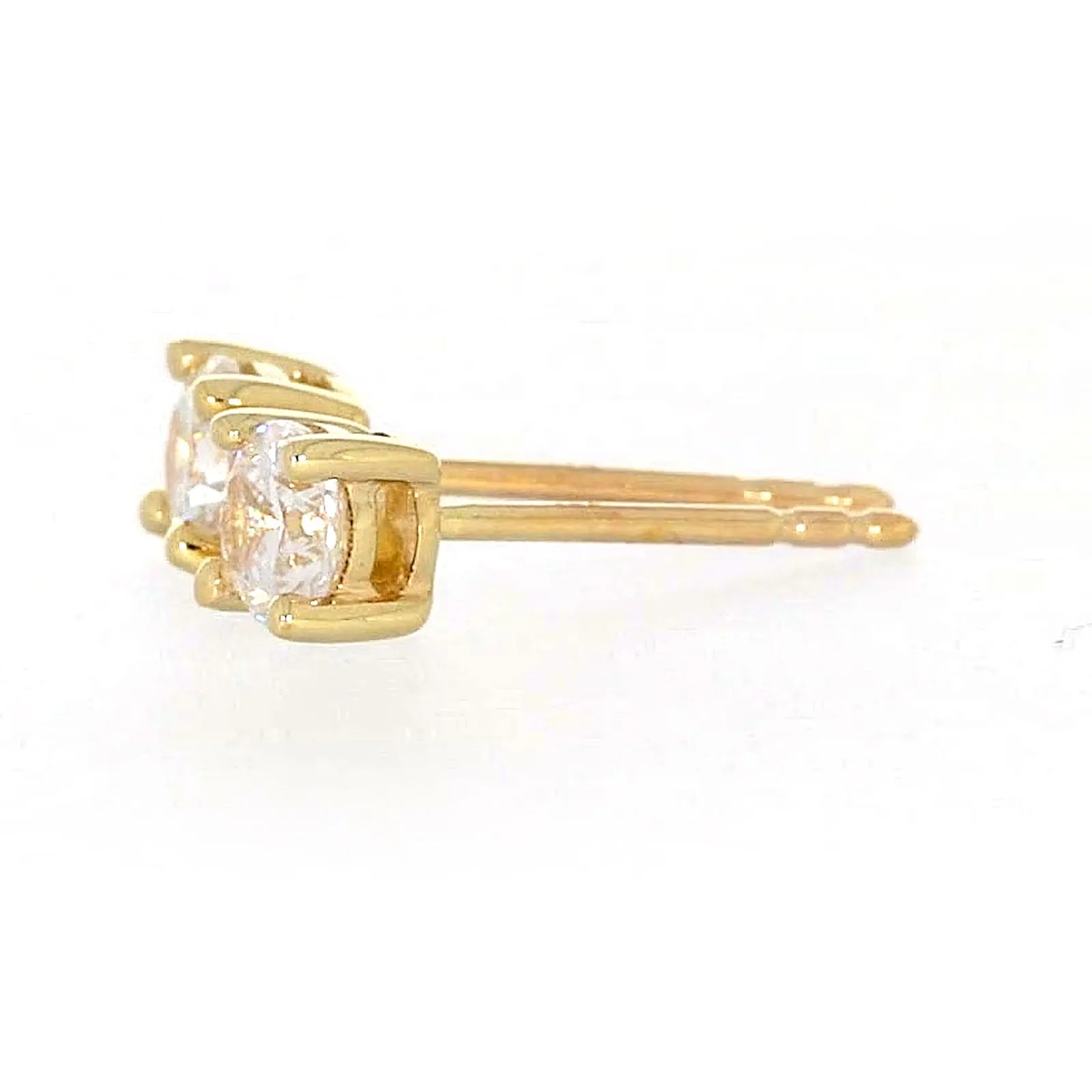 HUSH 9ct Yellow Gold 0.50 carat tw Diamond Simulant Stud Earrings