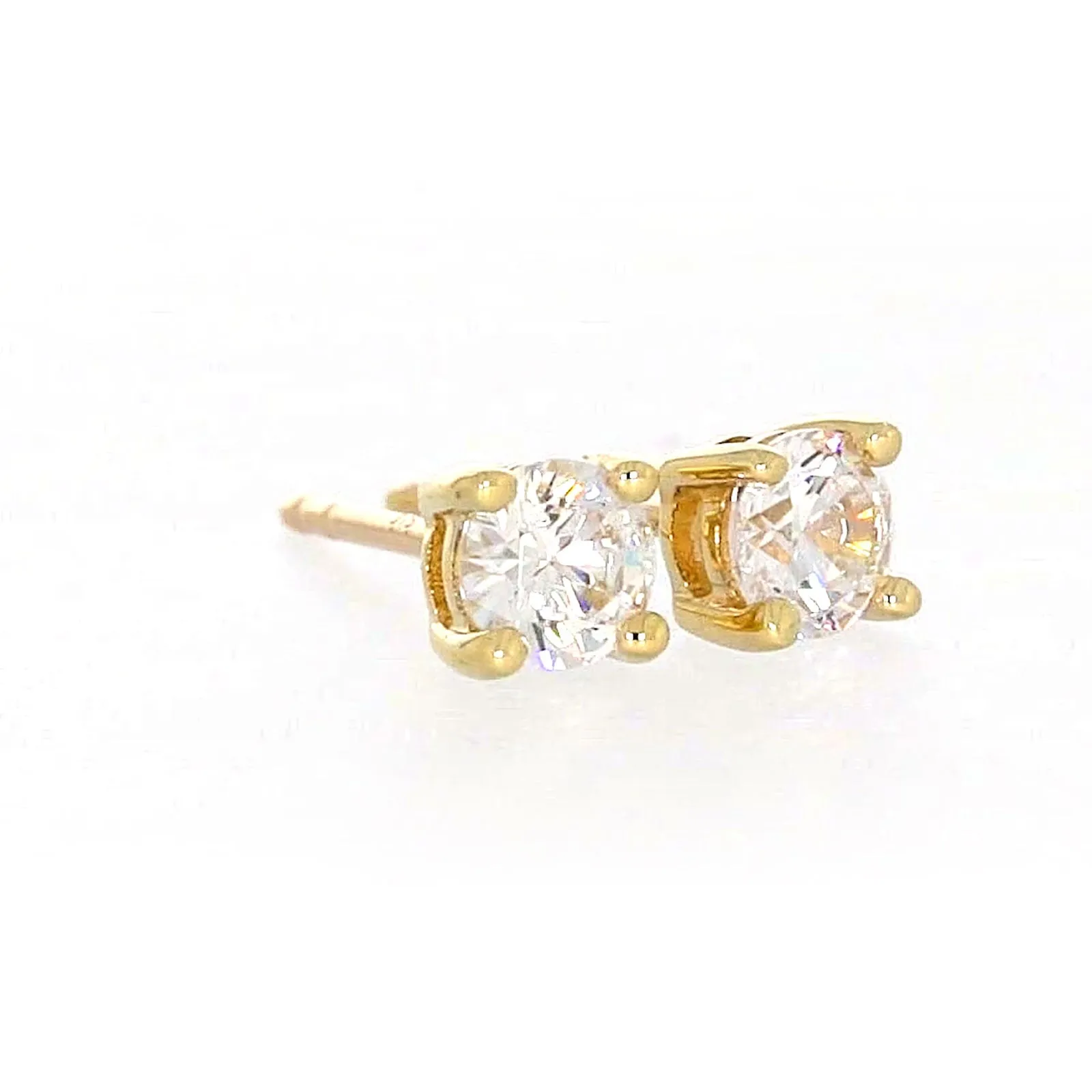 HUSH 9ct Yellow Gold 0.50 carat tw Diamond Simulant Stud Earrings