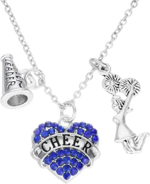 HUTIMY Cheerleader Necklace for Teen Little Cheer Charm Jewelry for Cheer Coach Cheerleader Necklaces