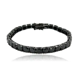 Ibiza Black CZ’s on Black 4 Prong Tennis Bracelet