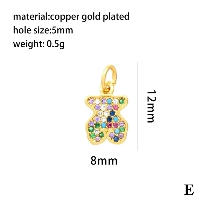 Ig Style Elegant Pentagram Moon Heart Shape Copper Plating Inlay Zircon 18k Gold Plated Charms