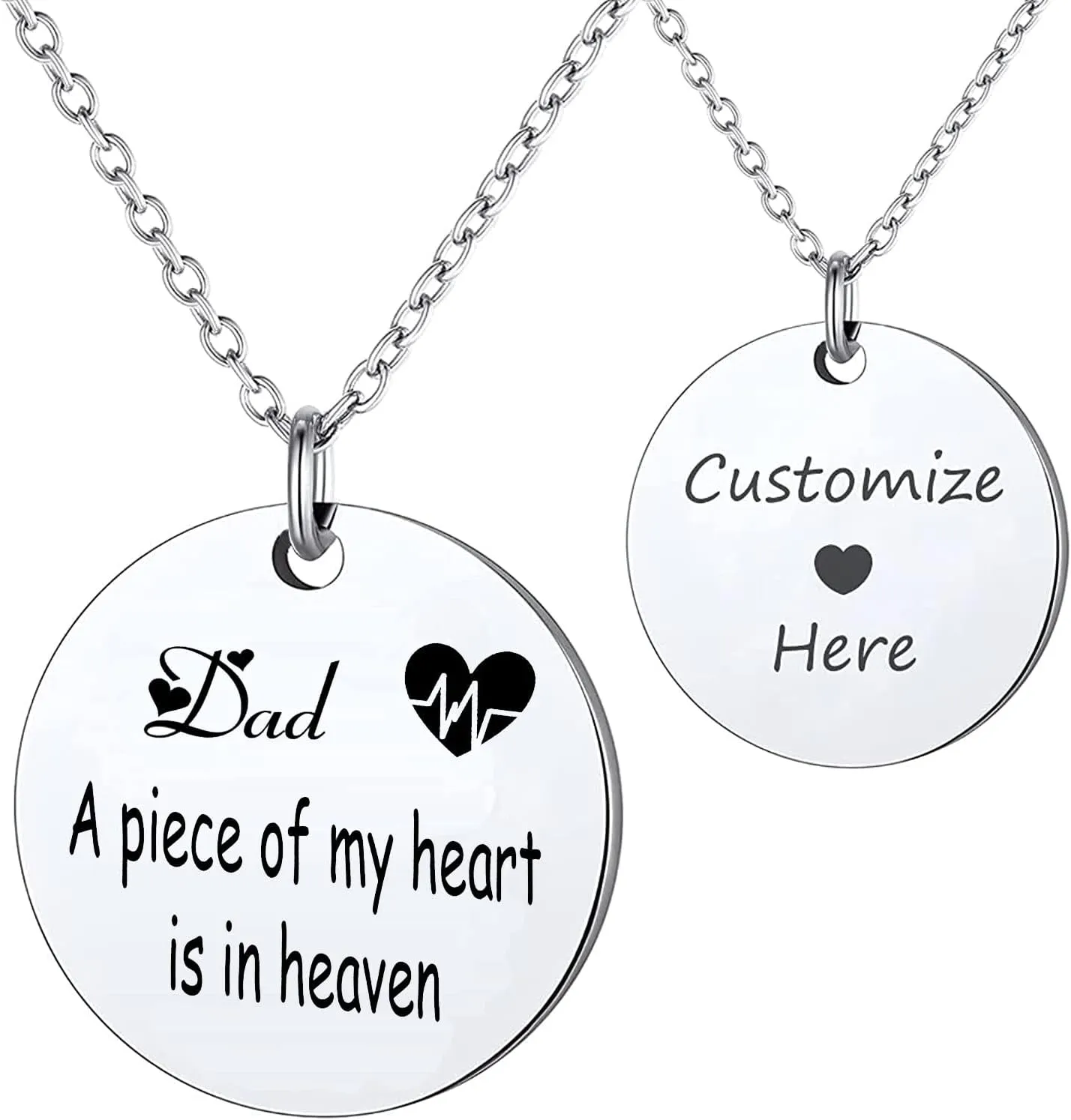 In Memory of Mom Dad Memorial Necklace for Loss of Mother Dad Grandma Grandpa Hushband Brother Sister loss of loved one Memorial Gifts Custom Name Jewelry Sympathy Remembrance Pendant