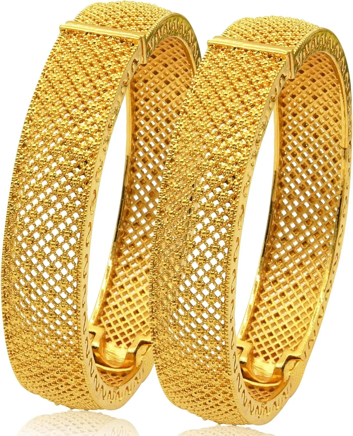 Indian Bollywood Ladies Gold Bangles Dubai Exotic 24K Gold Plated Bridal Wedding Prom Jewelry