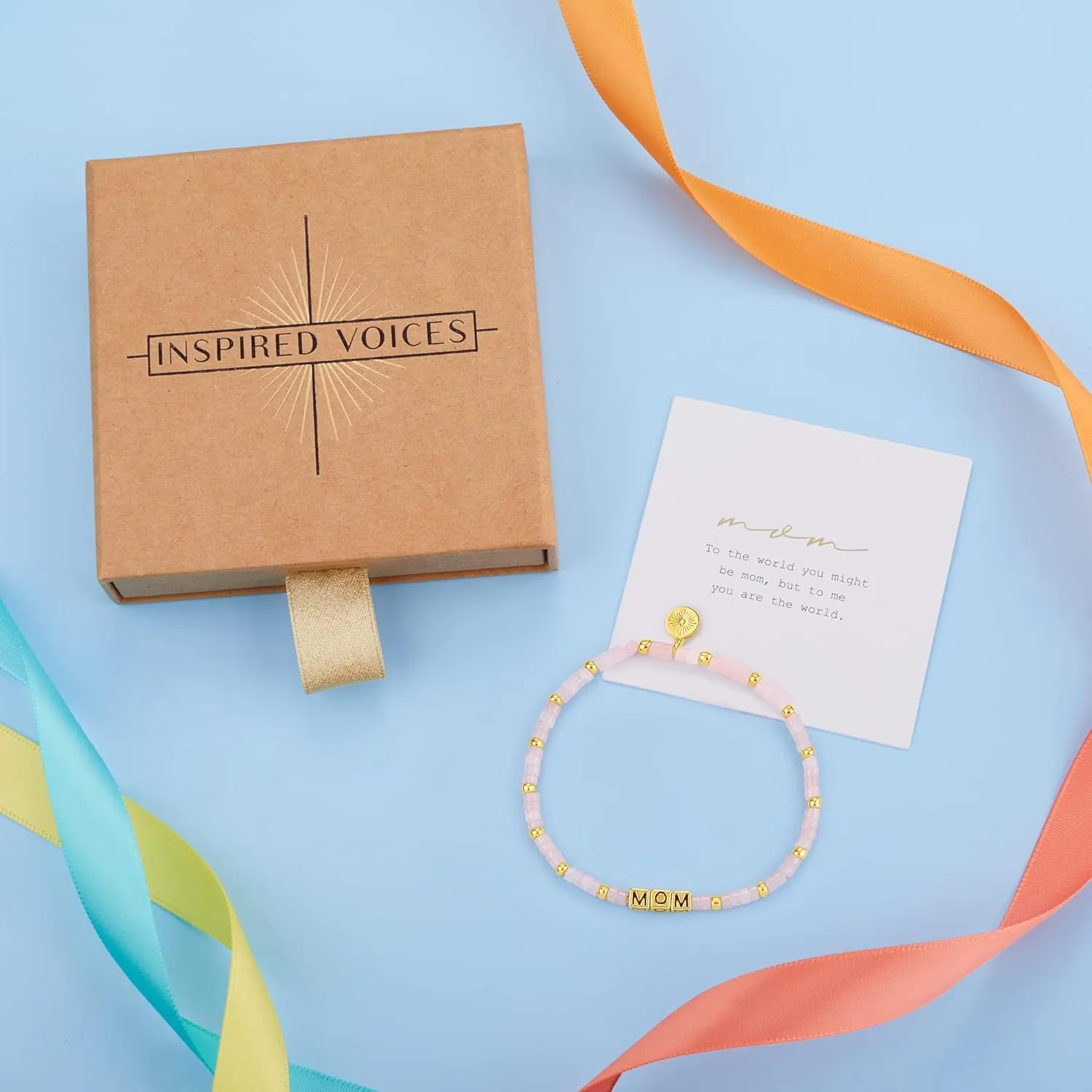 INSPIRED VOICES Family Letter Bracelets - Sister Bracelet, Grandma Bracelet, Mom Bracelet - Sister Gifts for Women