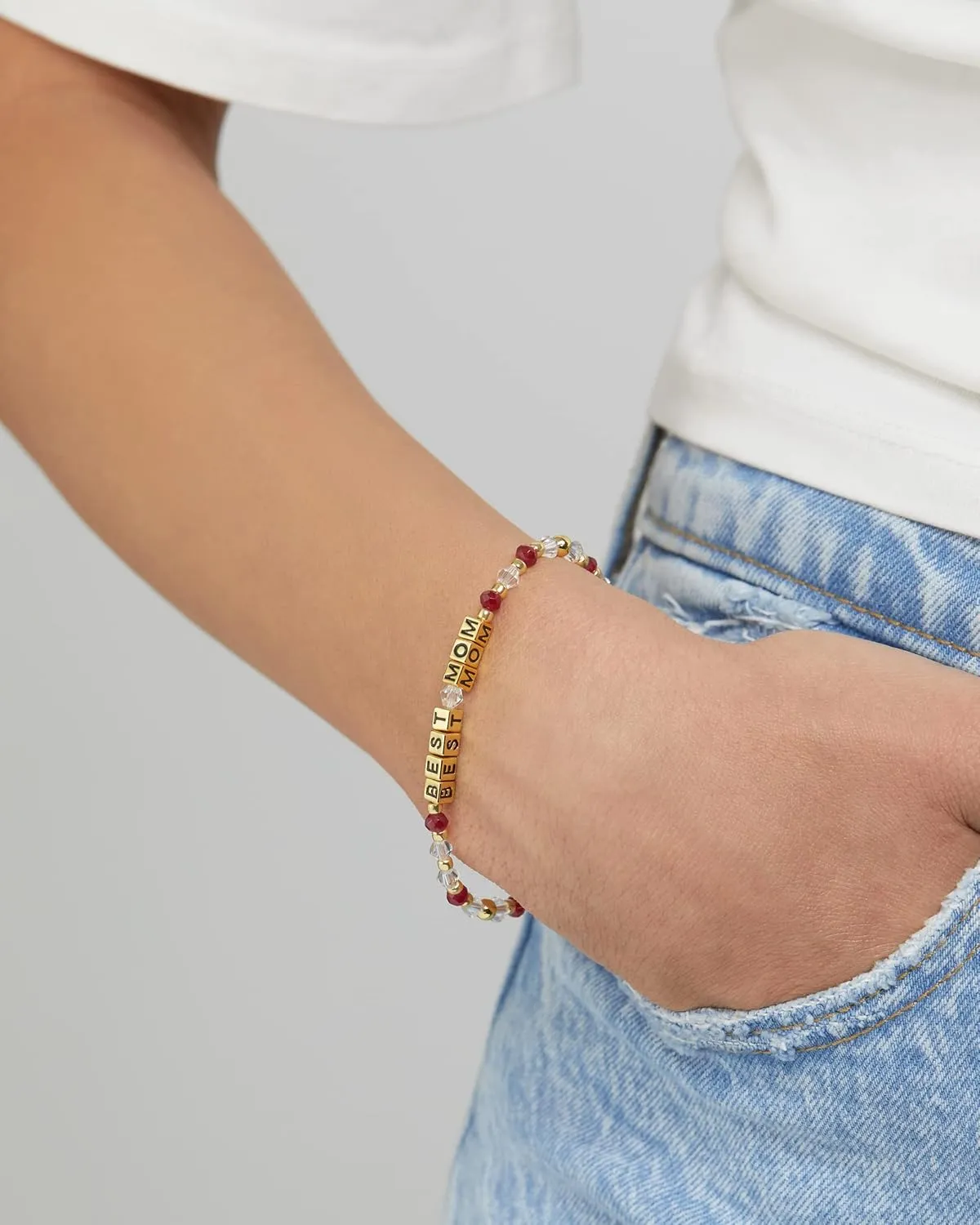 INSPIRED VOICES Family Letter Bracelets - Sister Bracelet, Grandma Bracelet, Mom Bracelet - Sister Gifts for Women