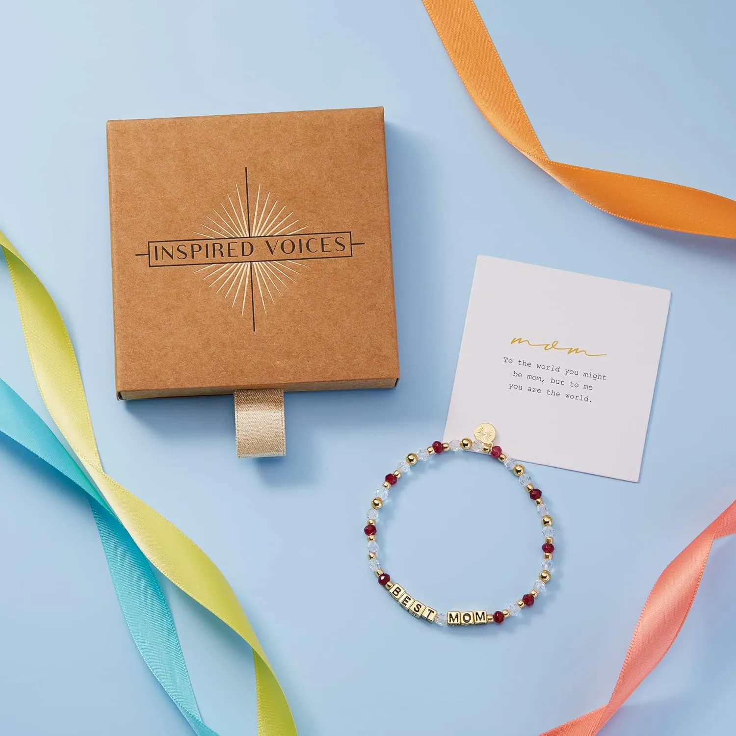INSPIRED VOICES Family Letter Bracelets - Sister Bracelet, Grandma Bracelet, Mom Bracelet - Sister Gifts for Women