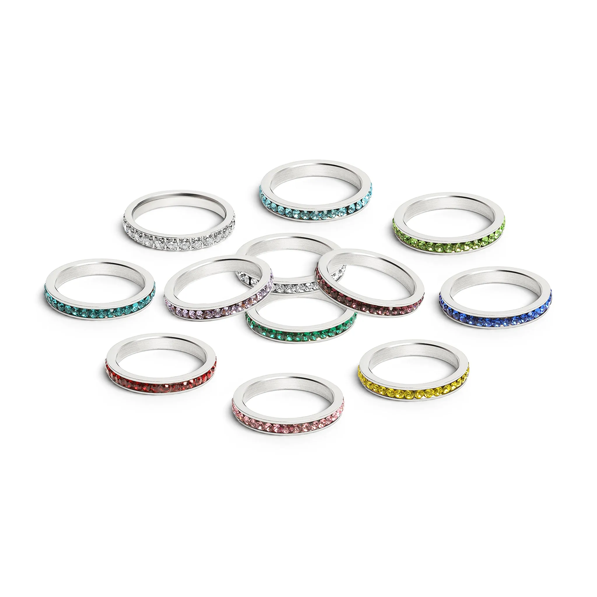 January-June CZ Eternity Stainless Steel Ring / ETR1000
