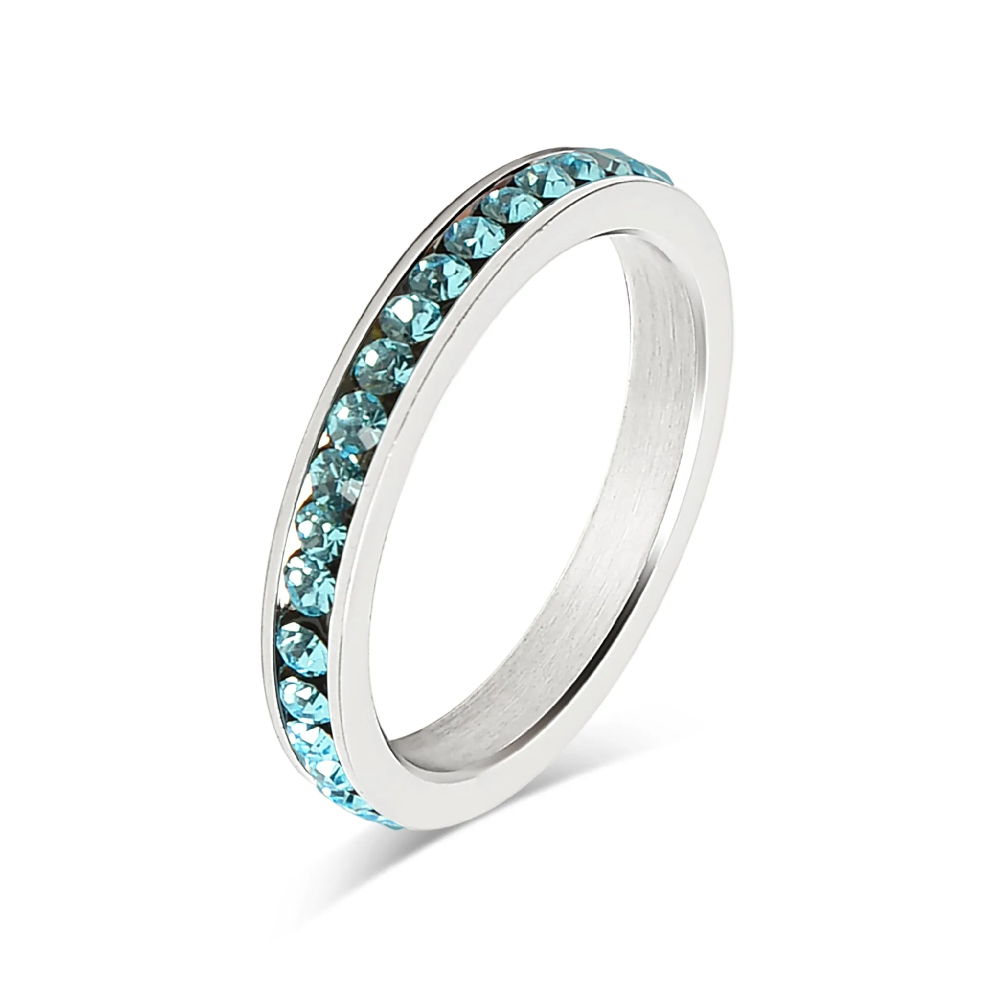 January-June CZ Eternity Stainless Steel Ring / ETR1000