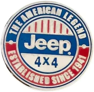 Jeep The American Legend Enamel Pin, Cast and filled cloisonne Lapel Pins for backpacks, denim jackets, Hats & Fabrics 1 inch size