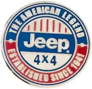 Jeep The American Legend Enamel Pin, Cast and filled cloisonne Lapel Pins for backpacks, denim jackets, Hats & Fabrics 1 inch size