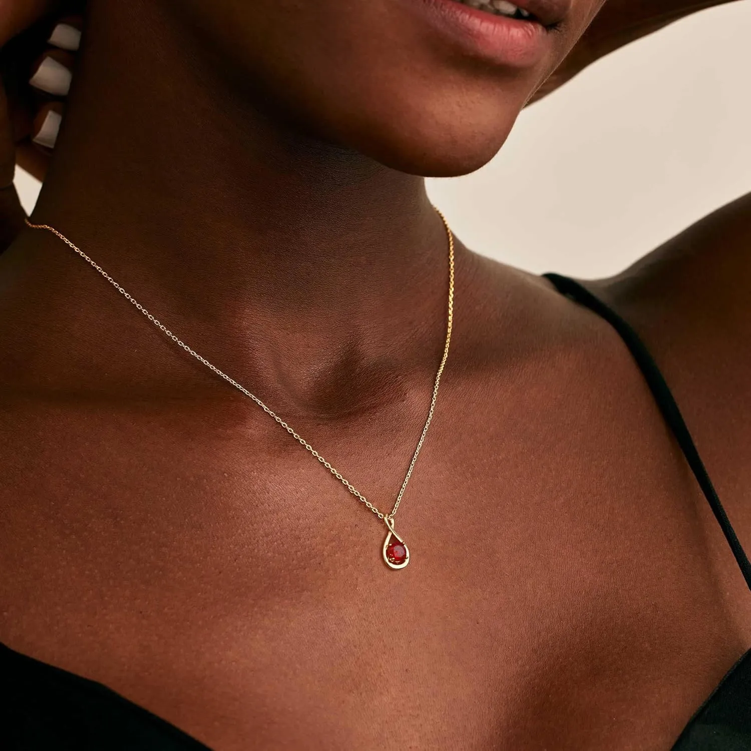 JSJOY Birthstone Necklace for Women Dainty Infinity Necklace Diamond Necklaces for Women 14K Gold Necklace Birthday Gifts for Women Mother's Day Necklace Gift for Mom Her Wife