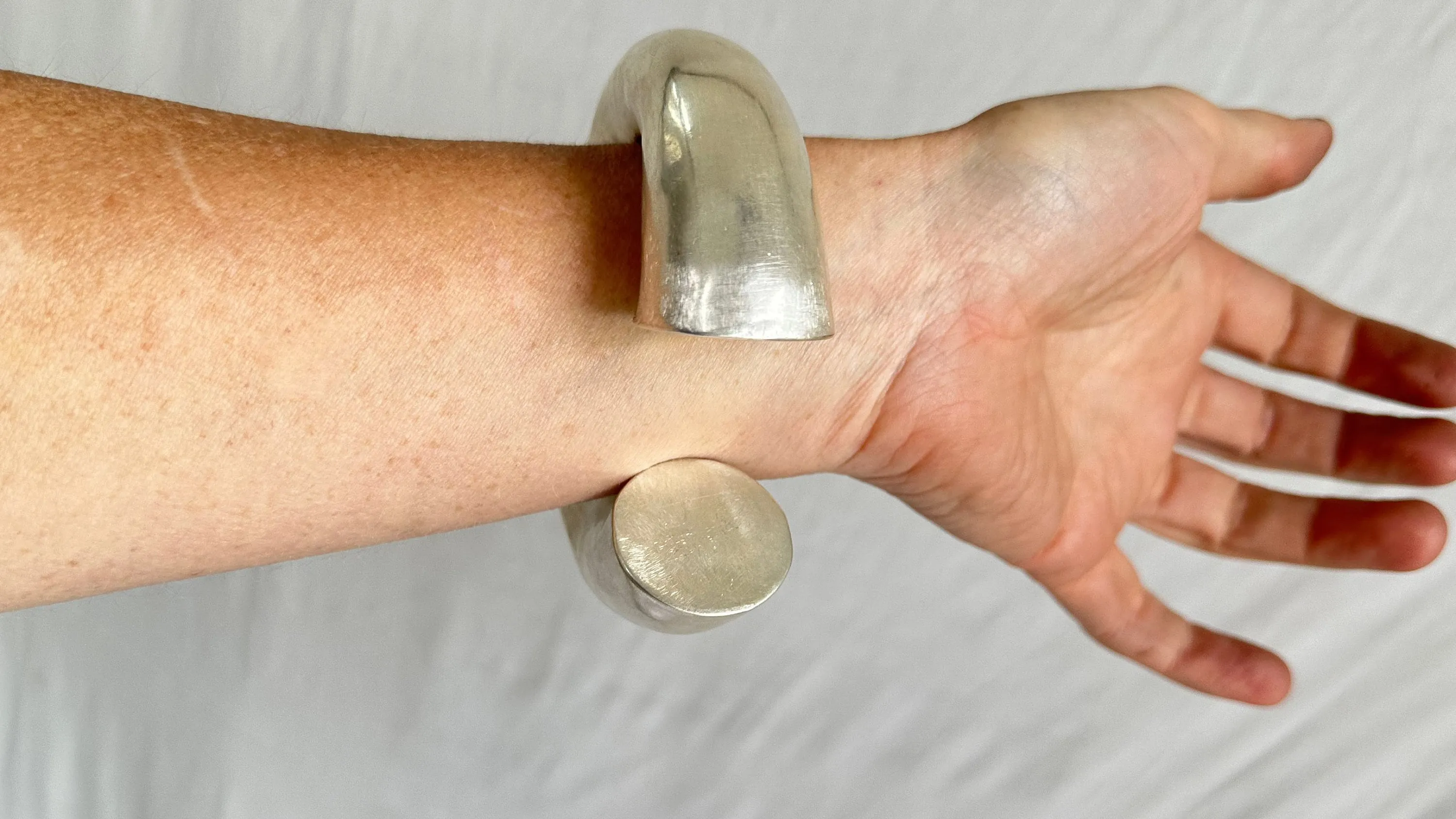 Karen Hill Tribe Silver Bangle. SCRATCH 'N' DENT 1092