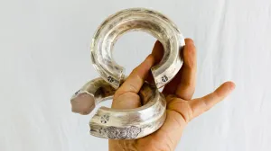 Karen Hill Tribe Sterling Silver PAIR Bangle. Chunky. Fantastic!