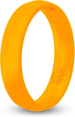 Knot Theory Silicone Rings for Women Rainbow Neon Pink Yellow Orange  Bright Camo Rubber Wedding Band  Gym Workout Pilates Yoga Ring for Her