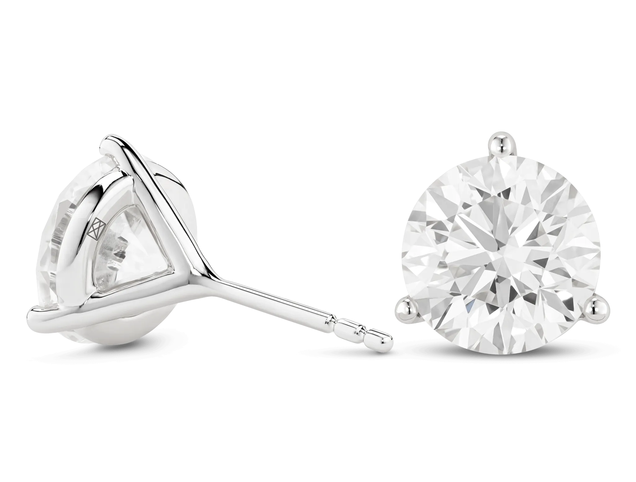 Lab-Grown Diamond 5ct. tw. Round Brilliant Solitaire Studs | White