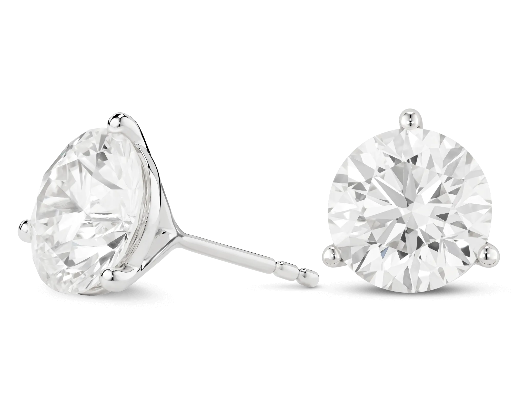 Lab-Grown Diamond 5ct. tw. Round Brilliant Solitaire Studs | White