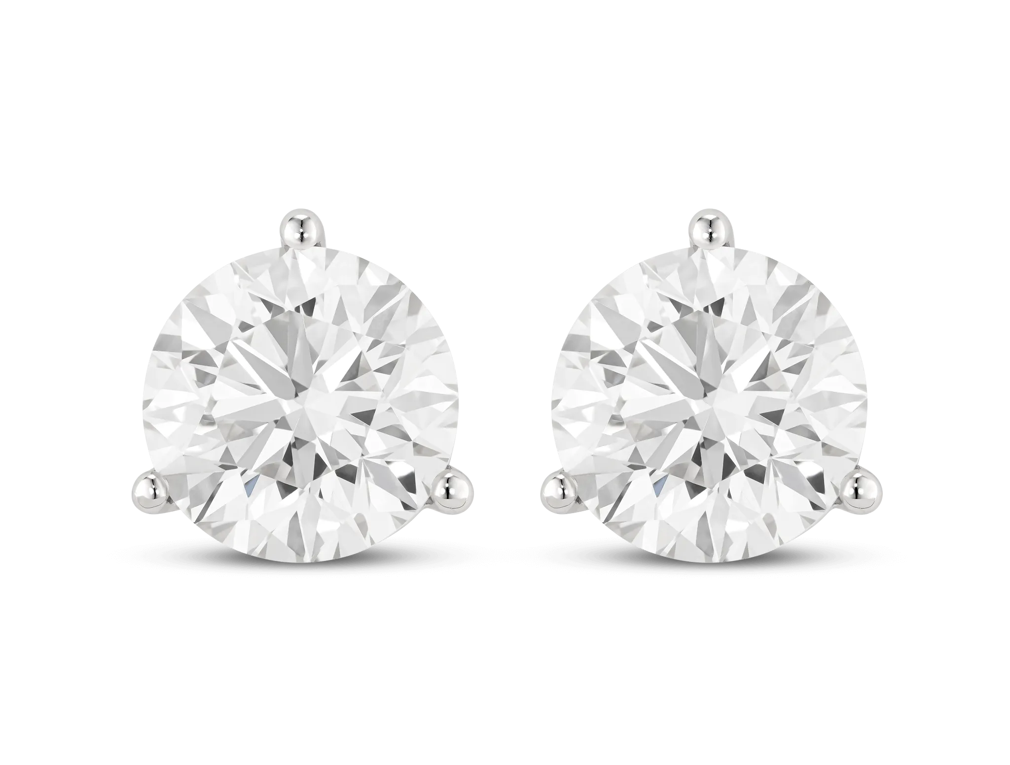 Lab-Grown Diamond 5ct. tw. Round Brilliant Solitaire Studs | White