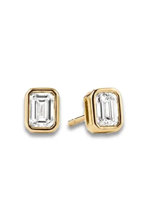 Lab Grown Diamond Emerald Cut Studs