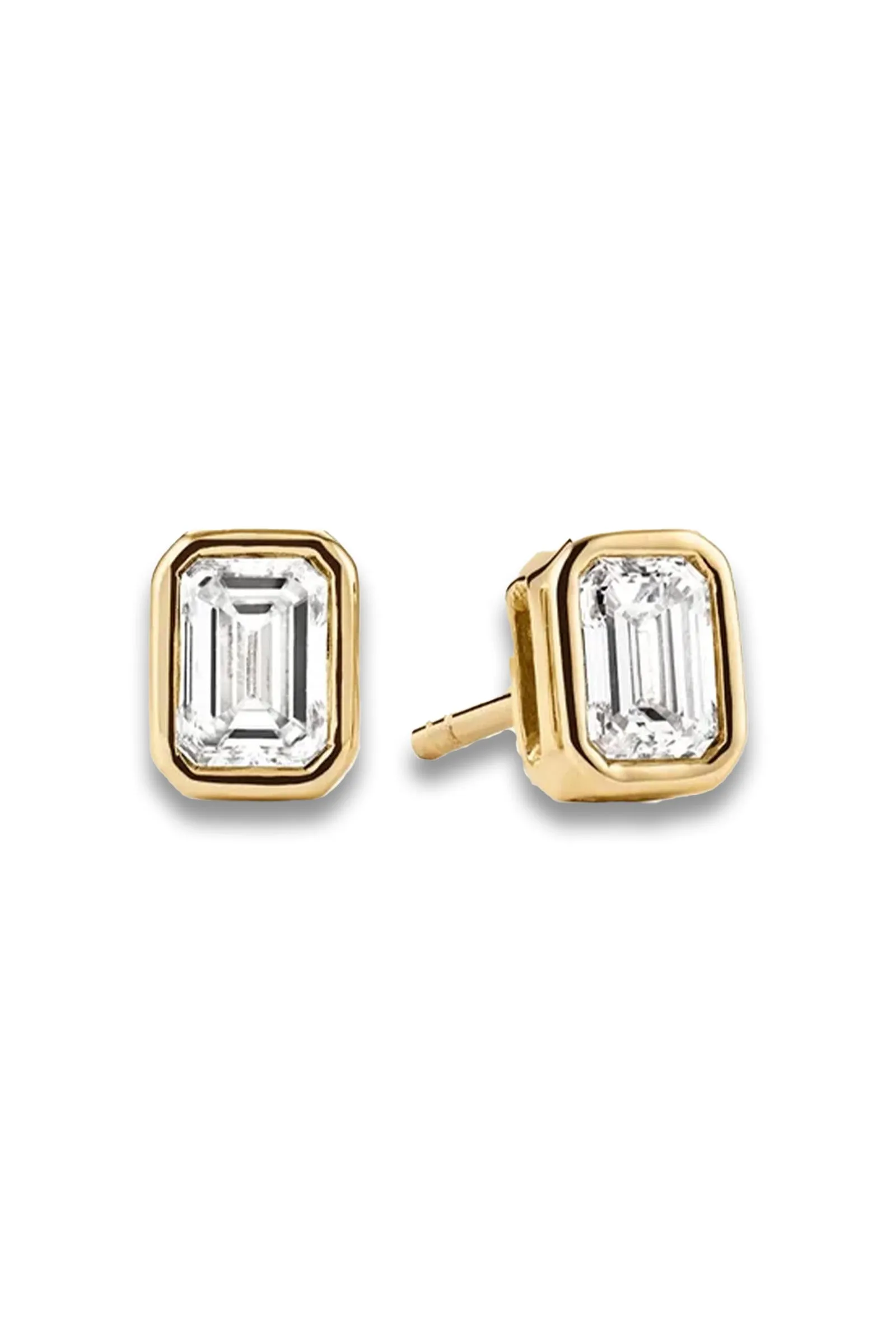 Lab Grown Diamond Emerald Cut Studs