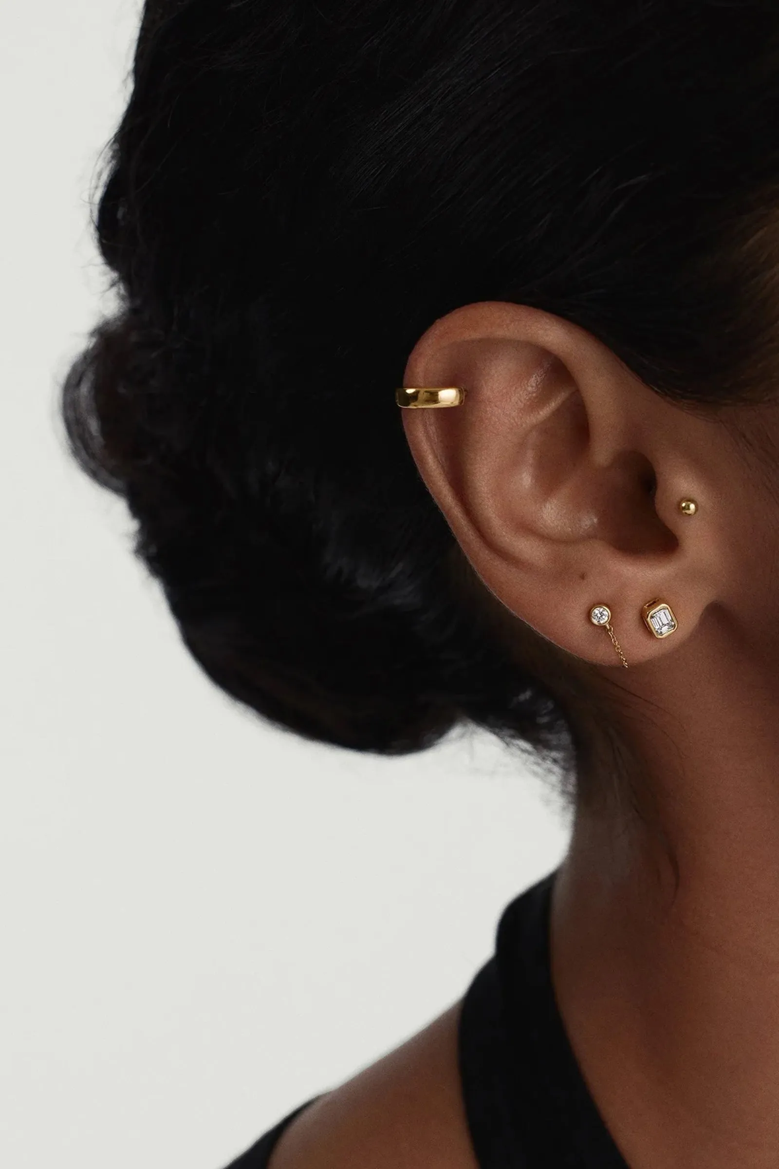 Lab Grown Diamond Emerald Cut Studs