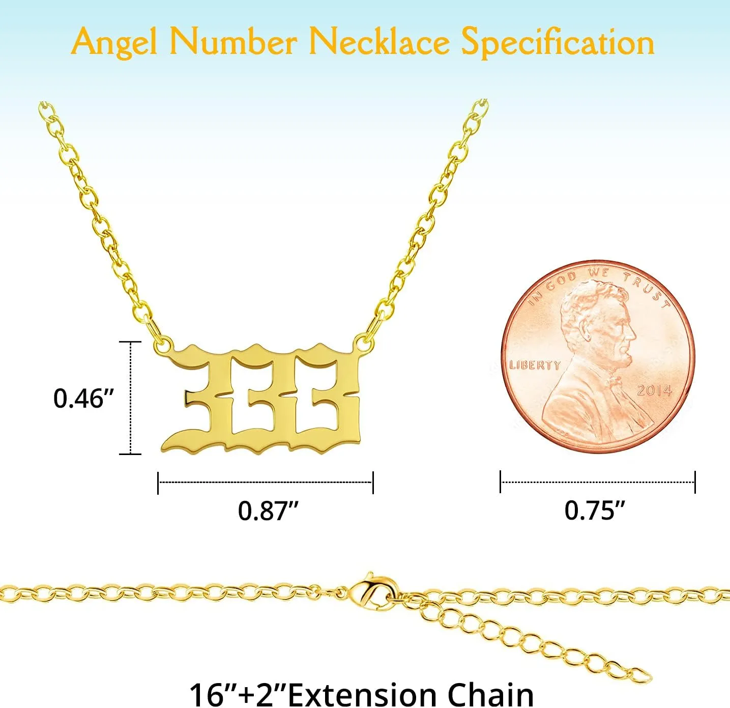LAOYOU 2pcs Pack Angel Number Necklace For Women, Gold Silver 000 111 1111 222 333 444 555 666 777 888 999 Angel Numbers Necklace For Girls Numerology Jewelry Hypoallergenic Non Tarnish