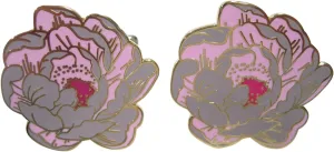 Large Colorful Peony Flower Cufflinks