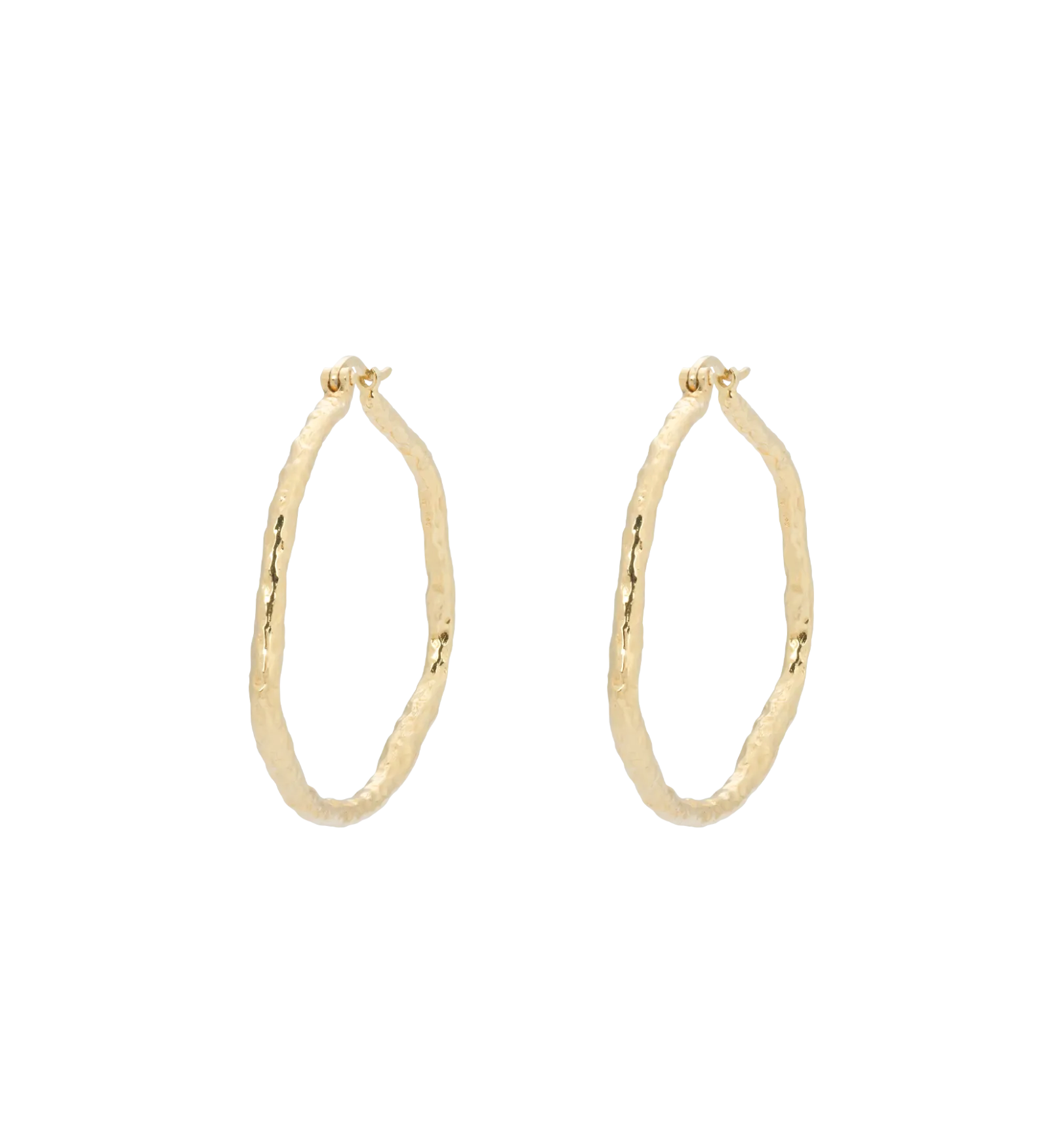 Large Organic Hoop Earrings