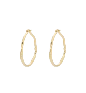 Large Organic Hoop Earrings