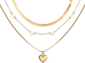 Layered Gold Plated Necklaces For Women Trendy Dainty Non Tarnish Chunky 14k Gold Layering Prom Necklace Set Gold Chain Choker Charm Necklace Stack For Woman
