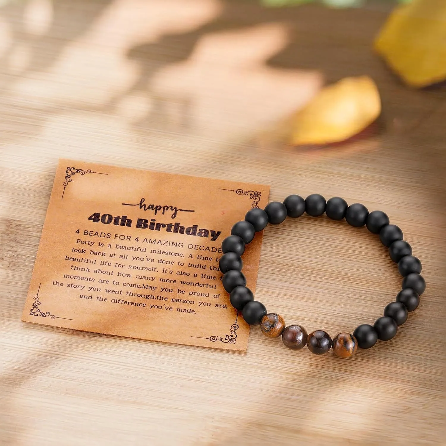 Lcbulu Birthday Gifts for Him  Perfect 21st/30th/40th/50th Birthday Gifts Elastic Rope Bracelet for Men