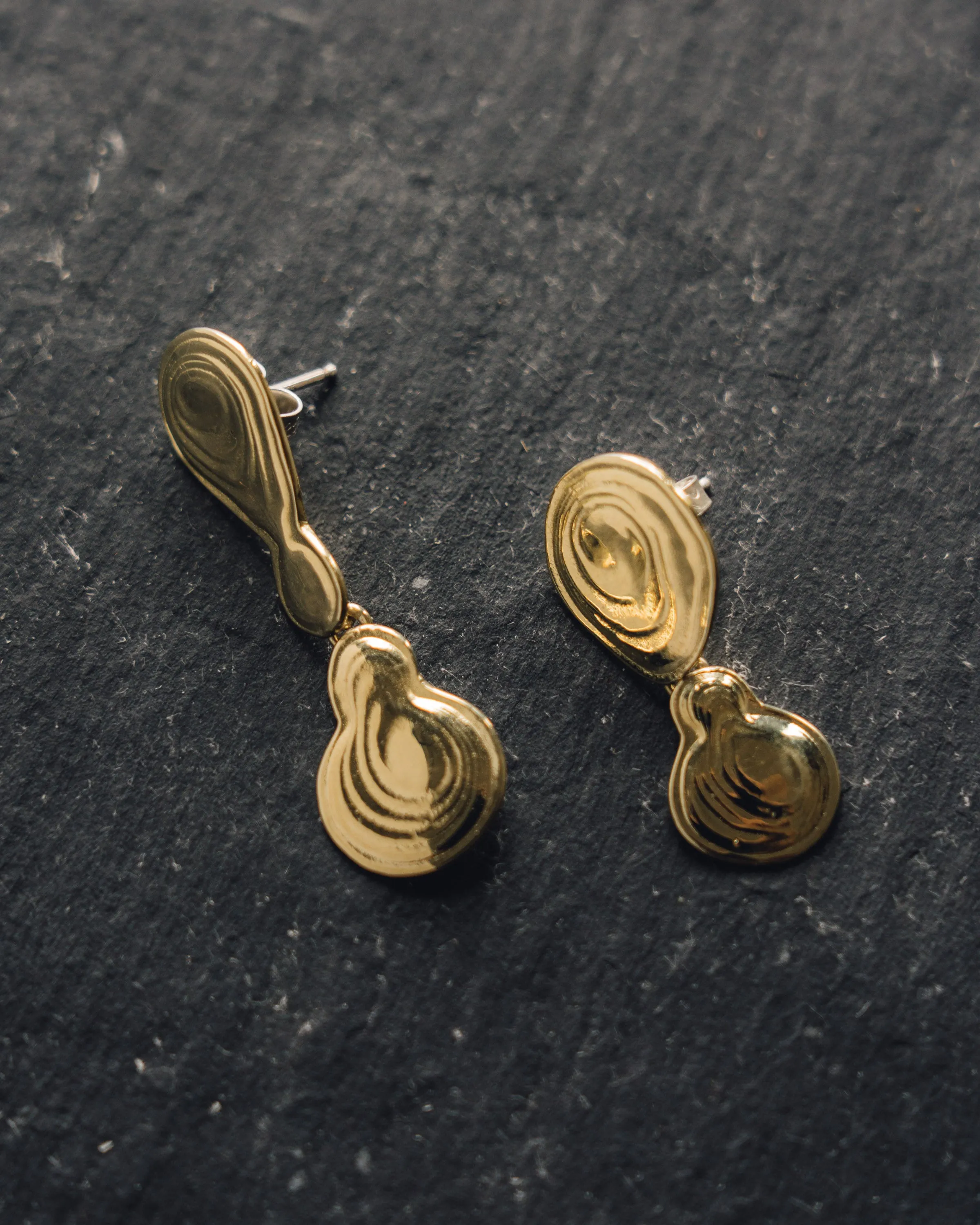 Leigh Miller Brass Double Drop Earrings