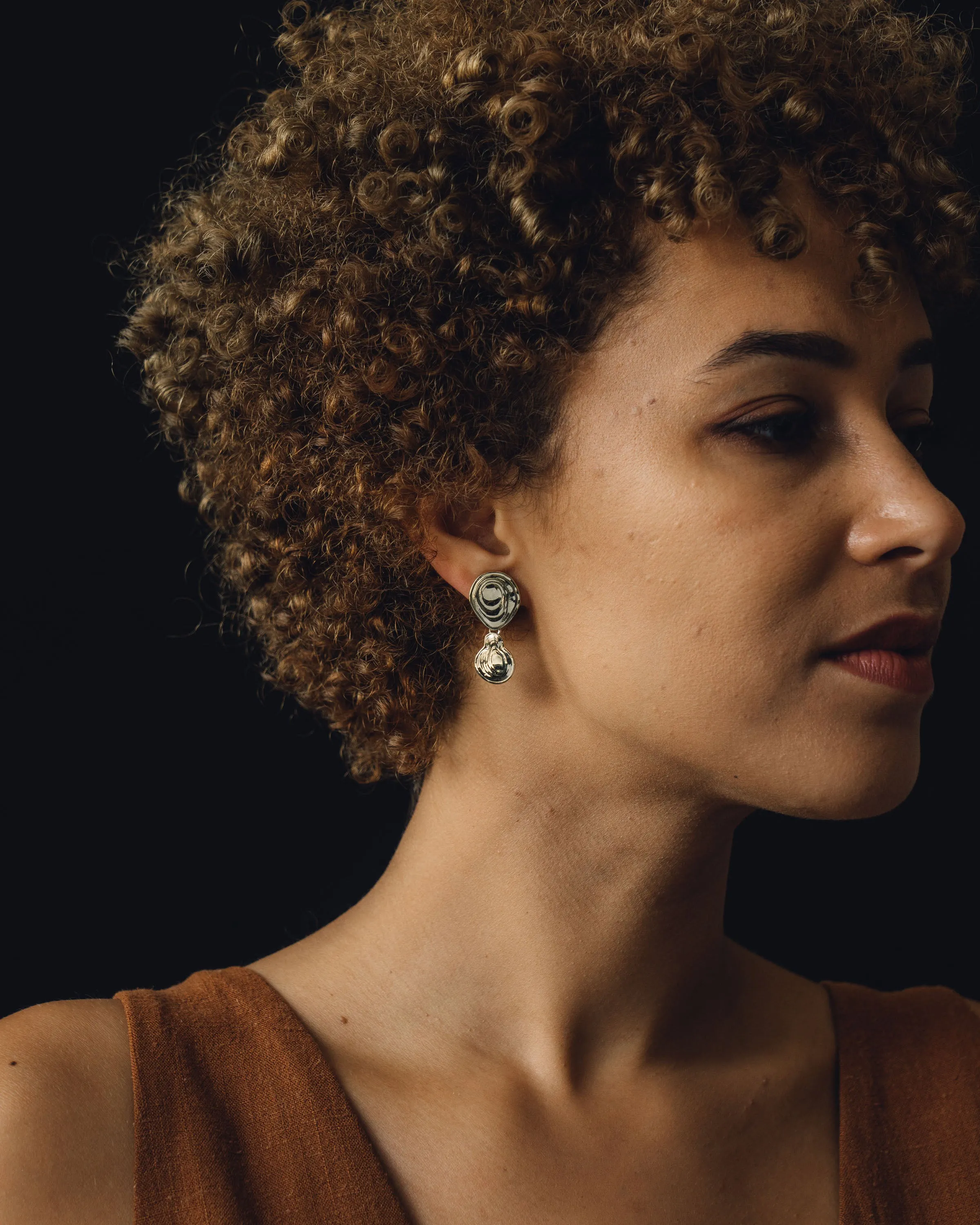 Leigh Miller Brass Double Drop Earrings