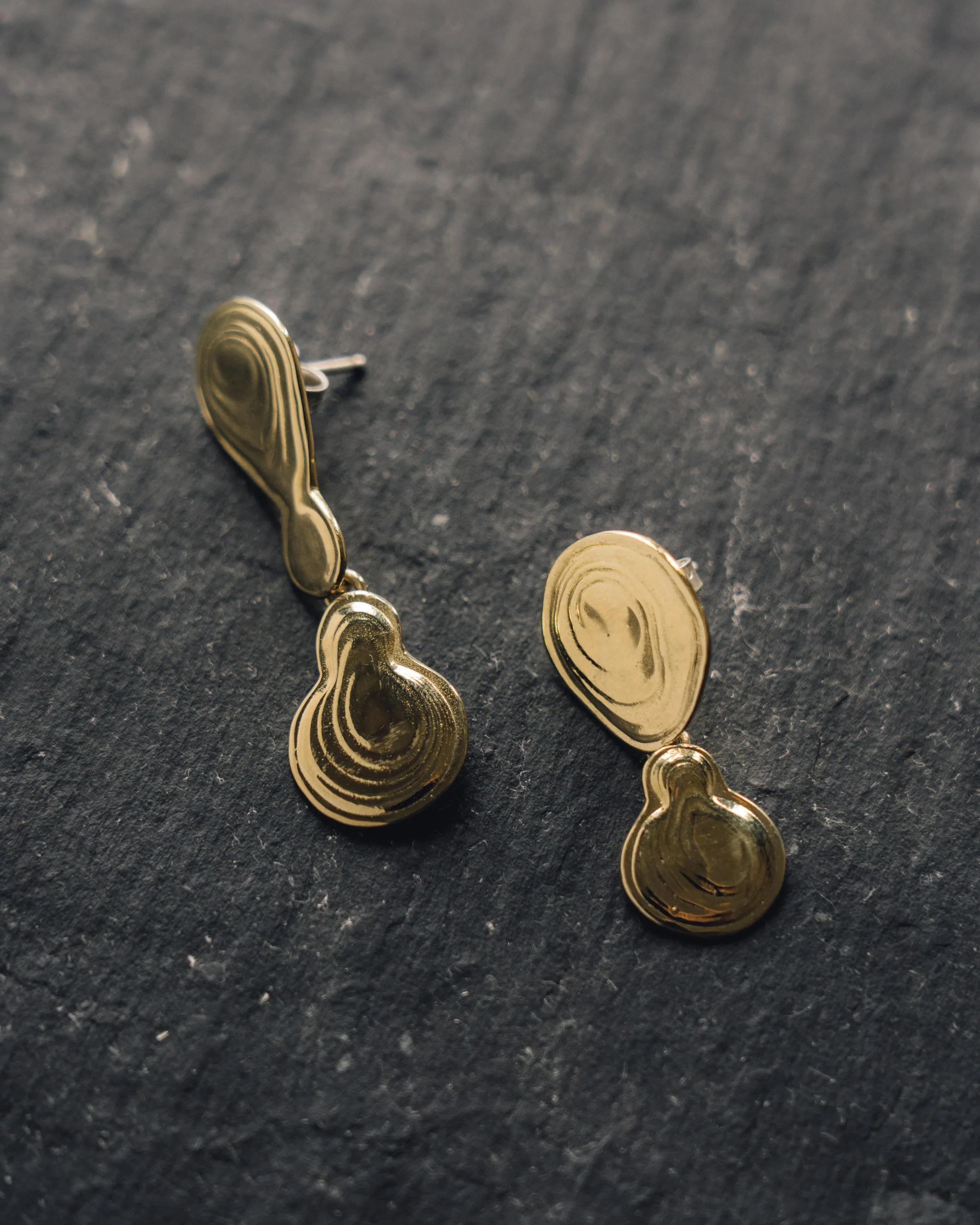 Leigh Miller Brass Double Drop Earrings