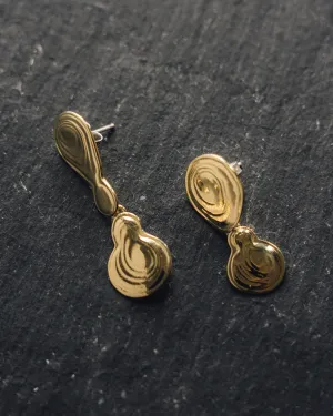 Leigh Miller Brass Double Drop Earrings