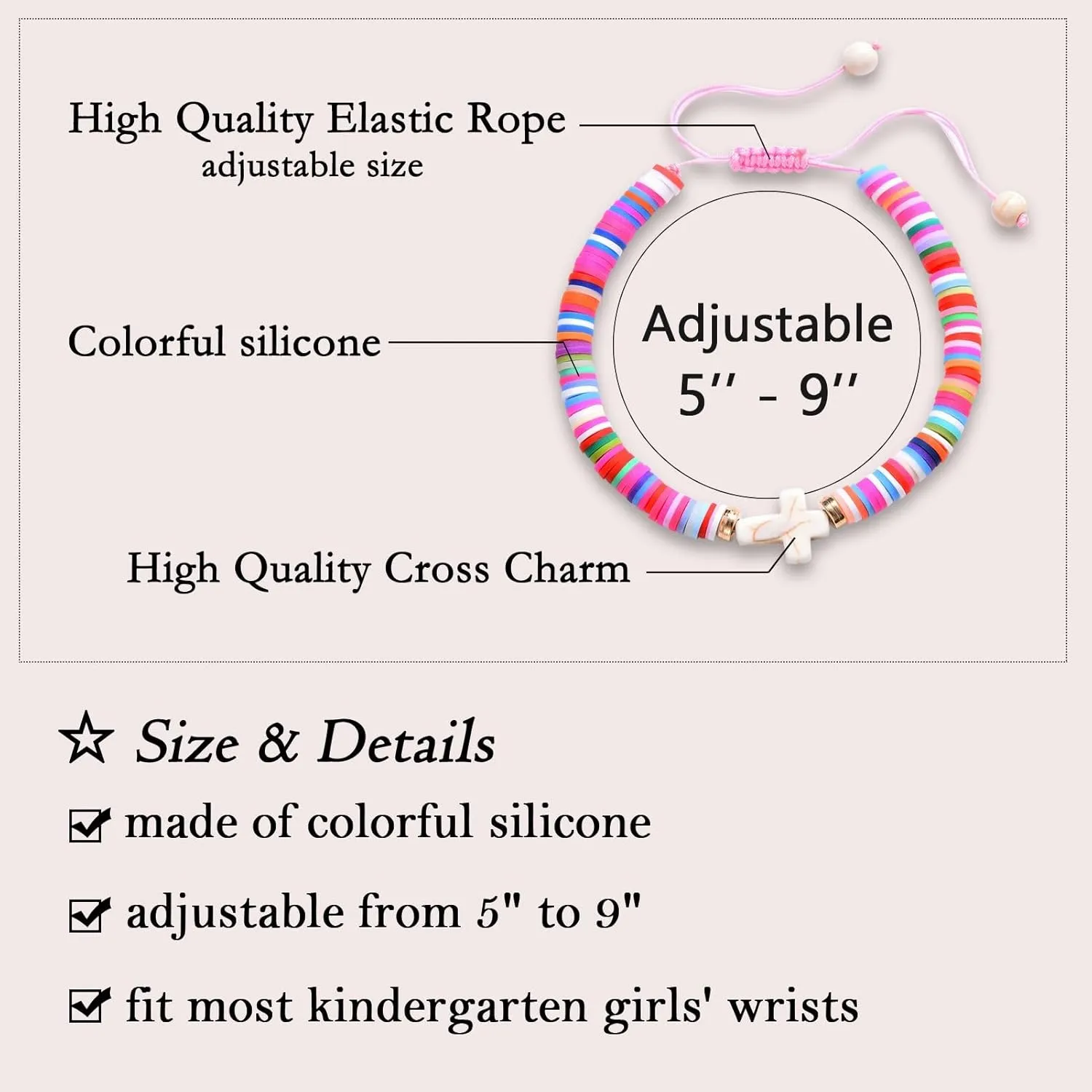 Leyung First Day of Kindergarten School Bracelet, Preschool Graduation Gifts for Girls, Back to School Graduation Cross Bracelet for Daughter Granddaughter Niece