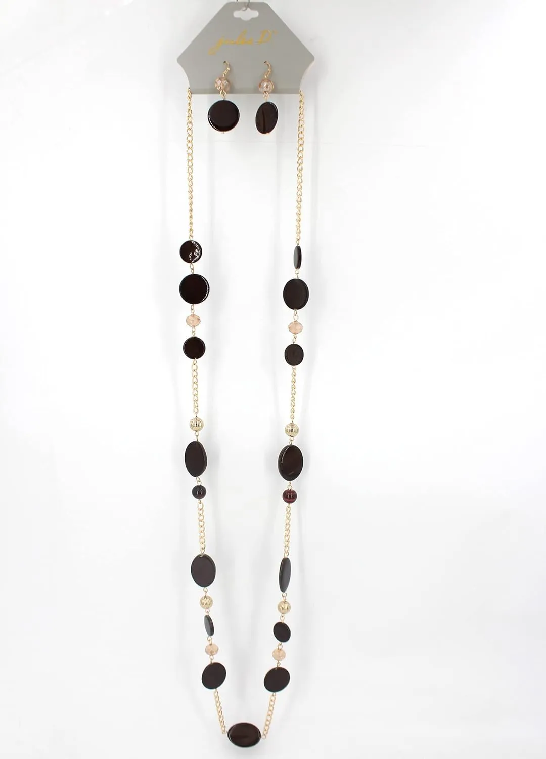 Long Bead Necklaces For Women Link Chain Multi Color Necklace Earring Set Shell Stone Beads Fashion Necklace Gift