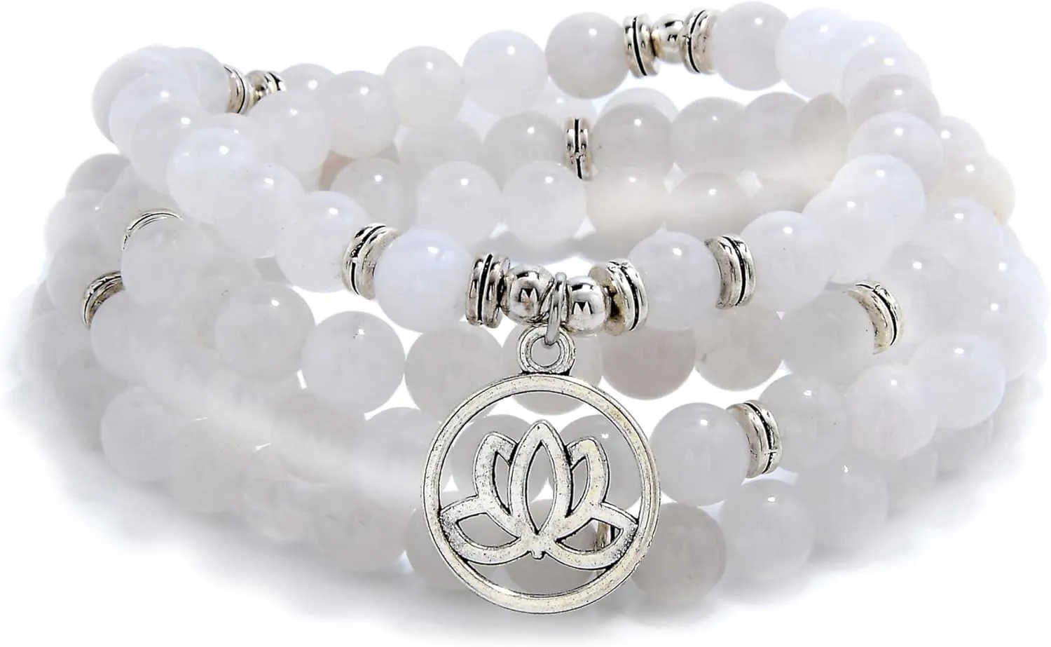 Lotus Flower Gifts Mala Beads 108 Healing Bracelet Necklace Meditation Accessories