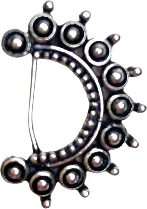 LOVENSPIRE Indian Marathi Nath for Women Marathi Style Oxidized Nose Ring Indian Jewelry Clip-On Marathi Bridal Nathani Bollywood Style Faux Pearl Non-Piercing Jewelry for Women Birthday Gift For Her