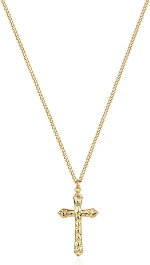 LOYATA 14K Gold Plated Cross Necklace for Women Dainty Evil Eye Pendant Necklace Simple Tiny Necklace Jewelry Gift