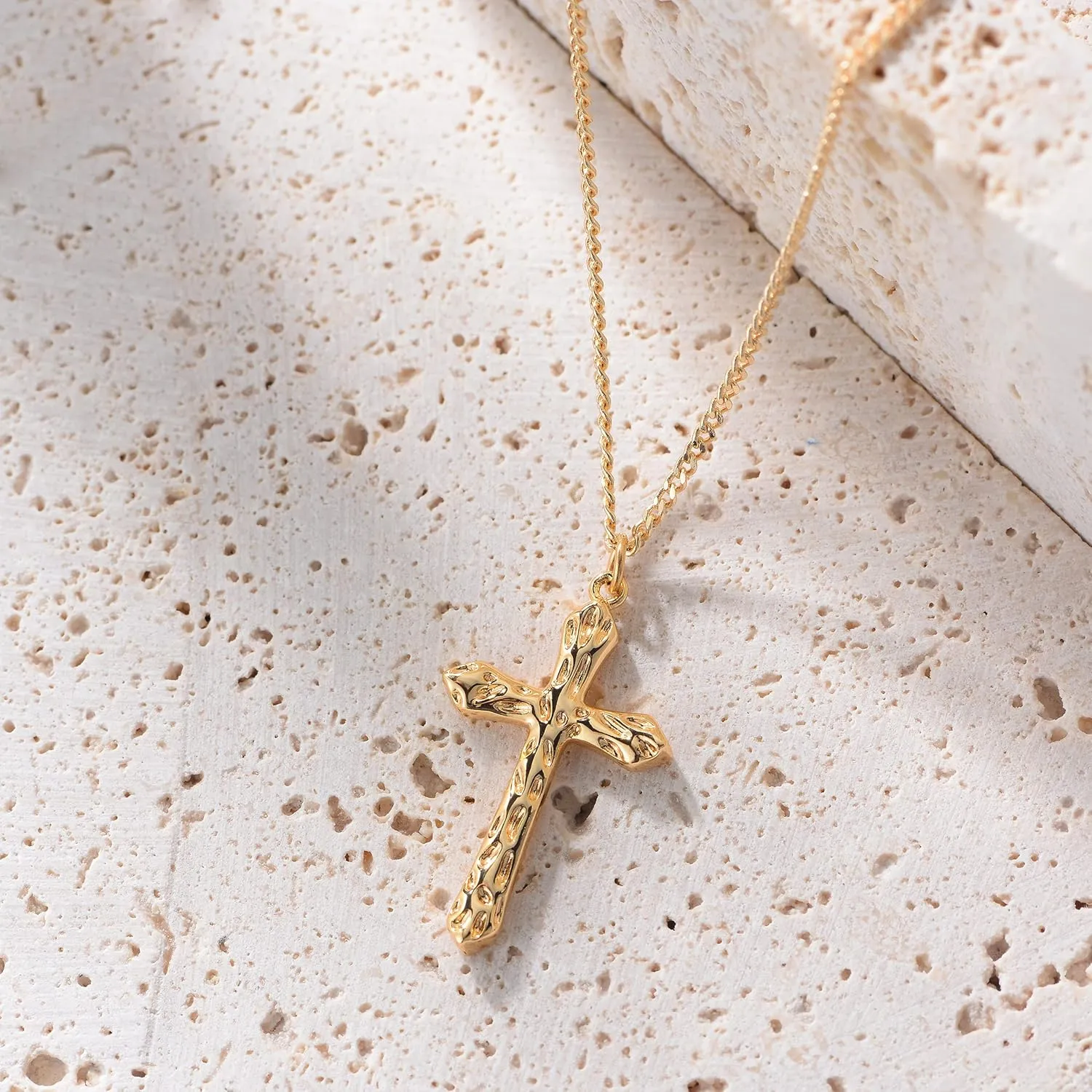 LOYATA 14K Gold Plated Cross Necklace for Women Dainty Evil Eye Pendant Necklace Simple Tiny Necklace Jewelry Gift