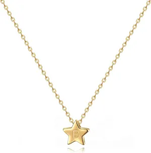 LOYATA Initial Necklace Gold Pendant 14K Gold Plated Dainty Chain Personalized Jewelry Gift for Women