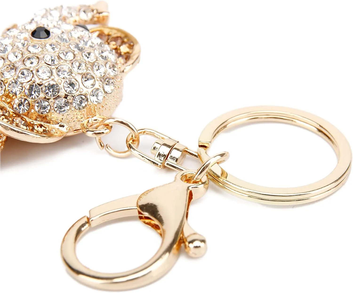 Lucky Elephant Keychain Rhinestone Key Chain for Women Car Purse Handbag Charm