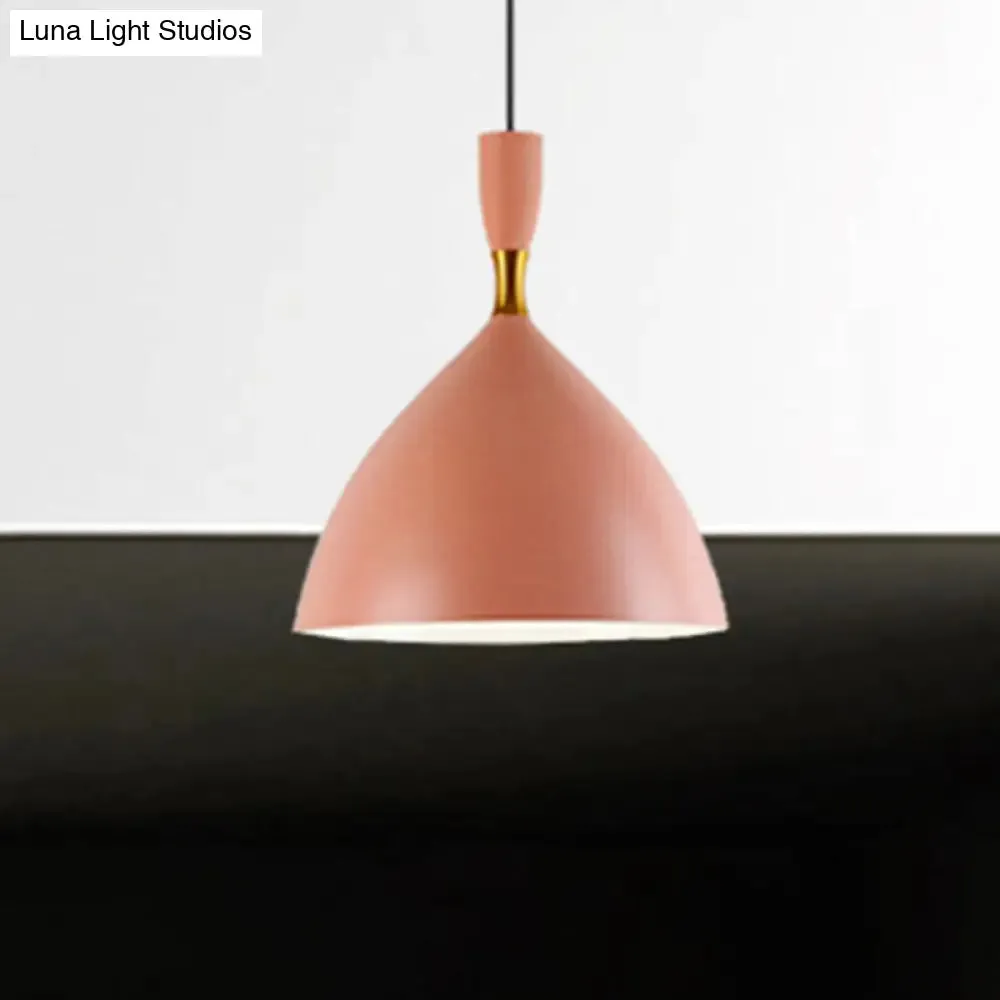 Macaron Loft Suspension Light - Restaurant Cloth Shop Funnel Pendant Lighting - Aluminum - 1 Head