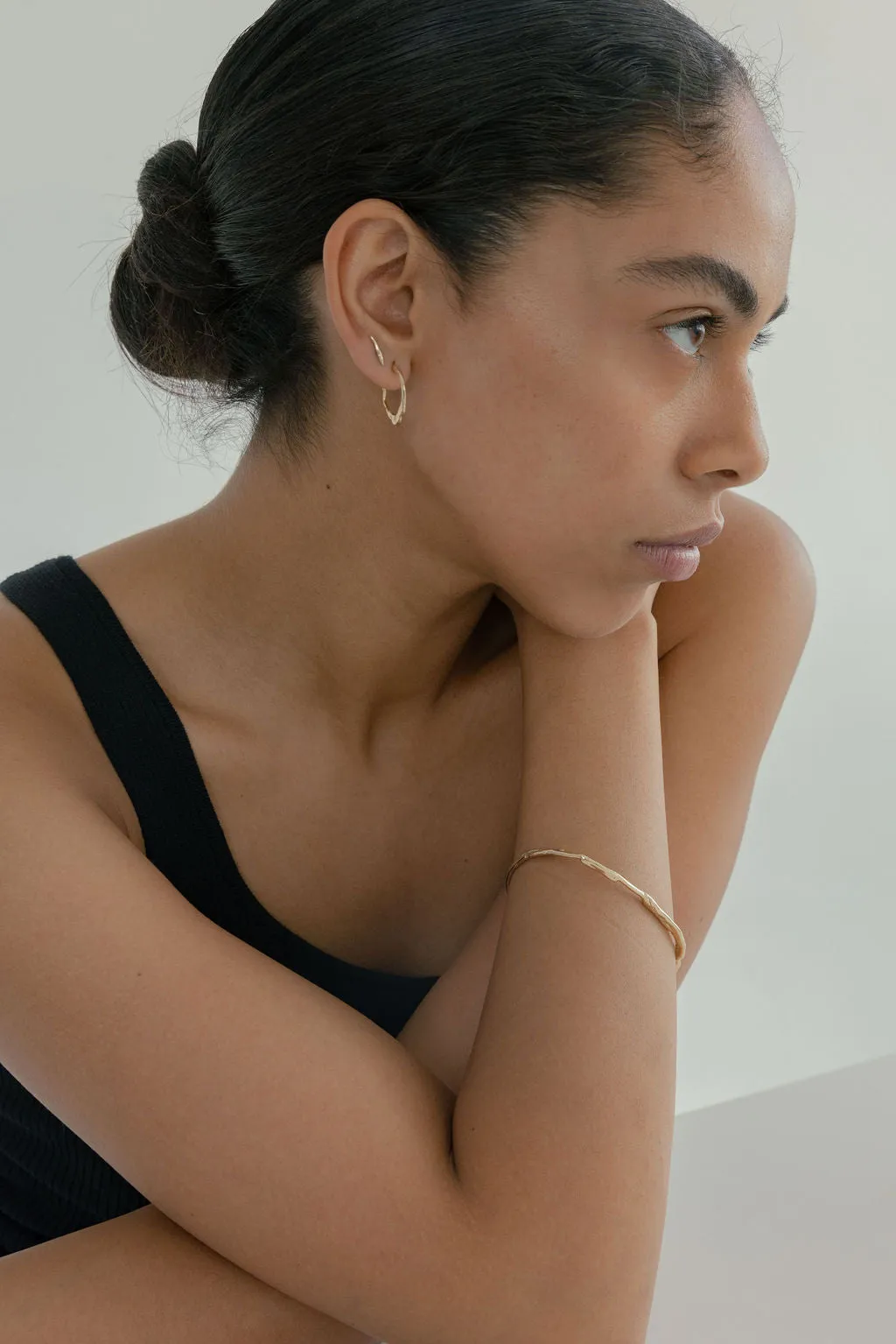 Mache Hoops Solid Gold