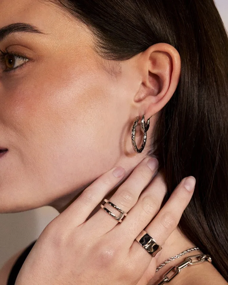 Maeve Textured Hoops