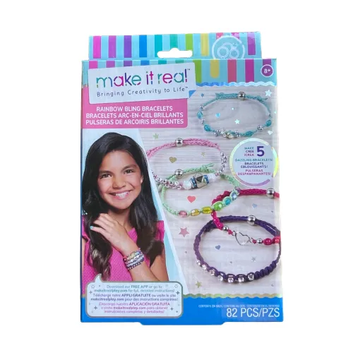 Make It Real - Rainbow Bling Bracelets
