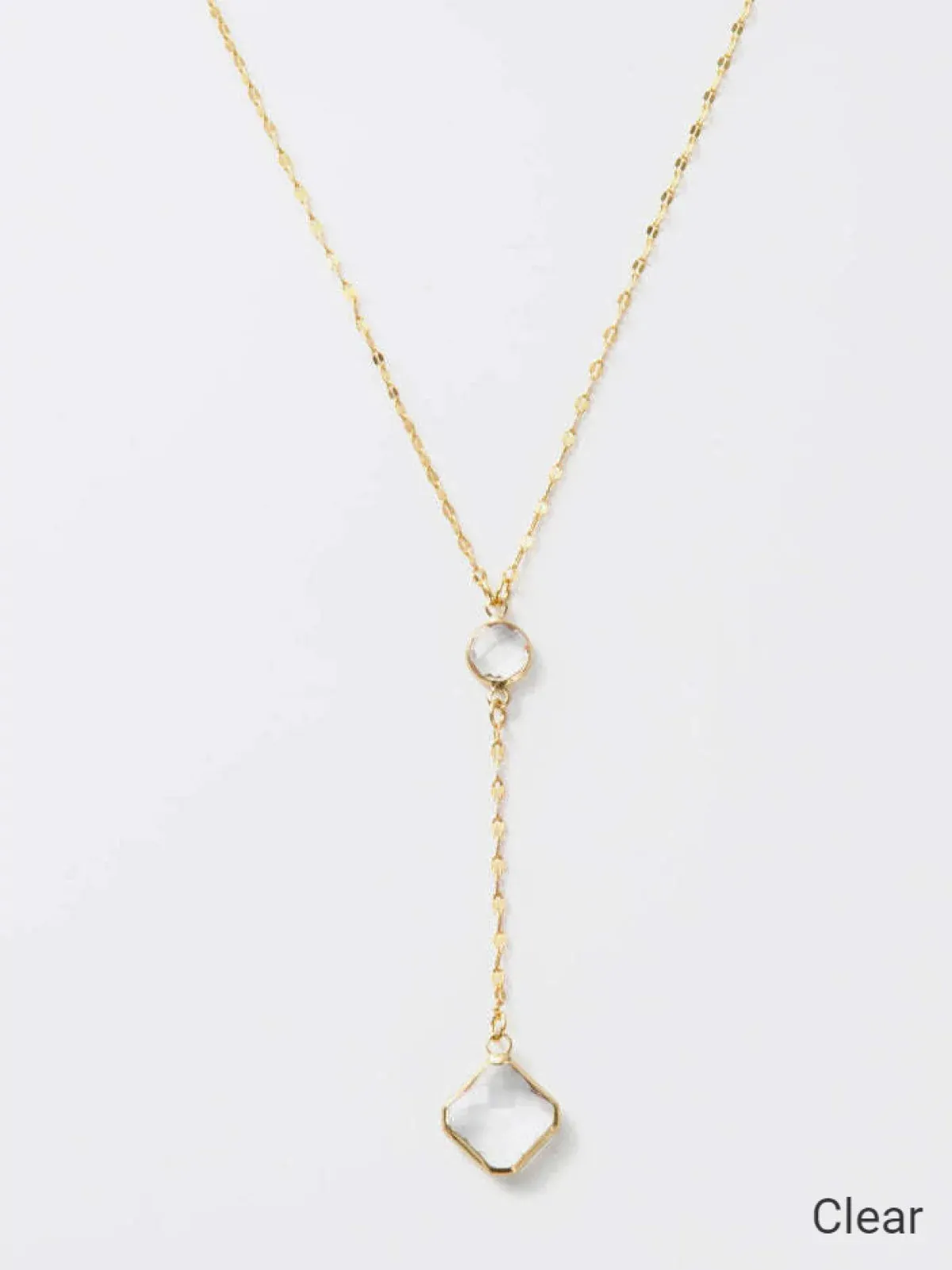 Melania Clara Crystal Y Necklace