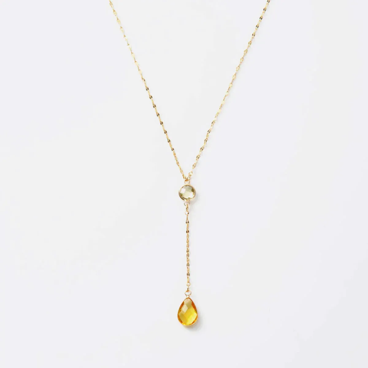 Melania Clara Crystal Y Necklace