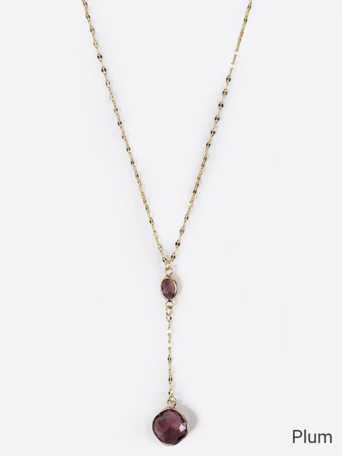 Melania Clara Crystal Y Necklace