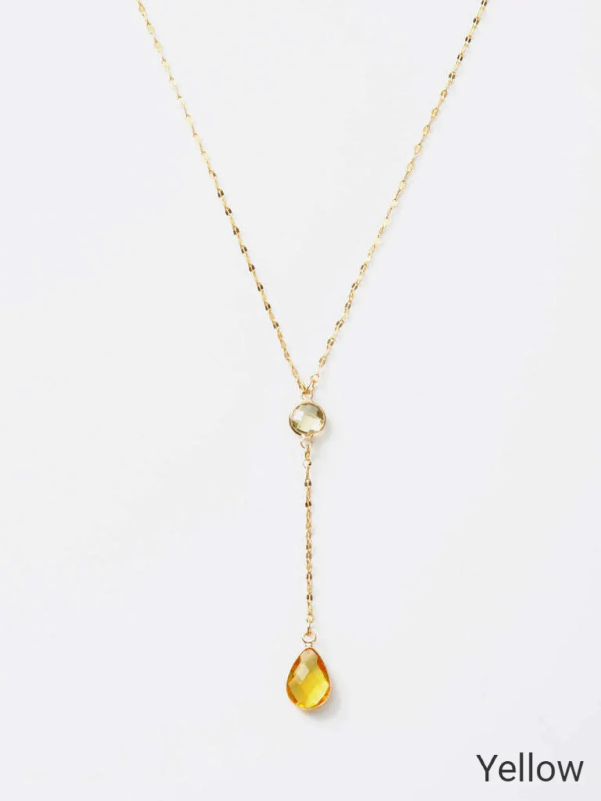 Melania Clara Crystal Y Necklace
